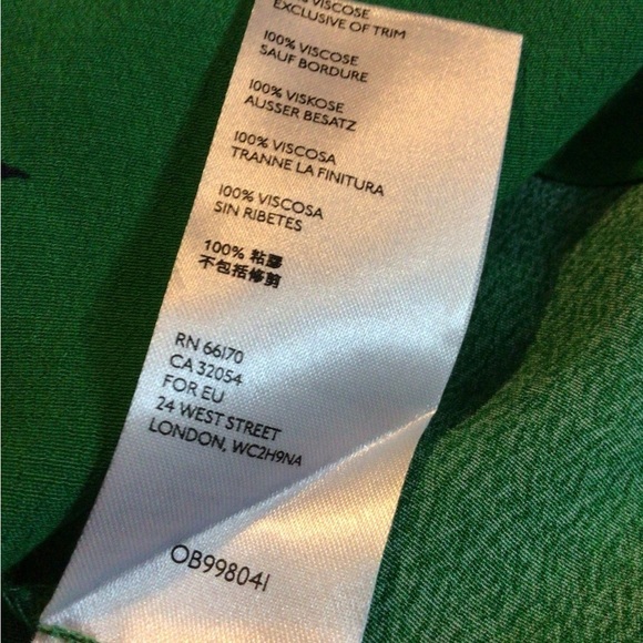 Free People Dress Size 4 Neon Garden Green Floral Mini Fit n Flare  Puff Sleeves - Picture 13 of 14